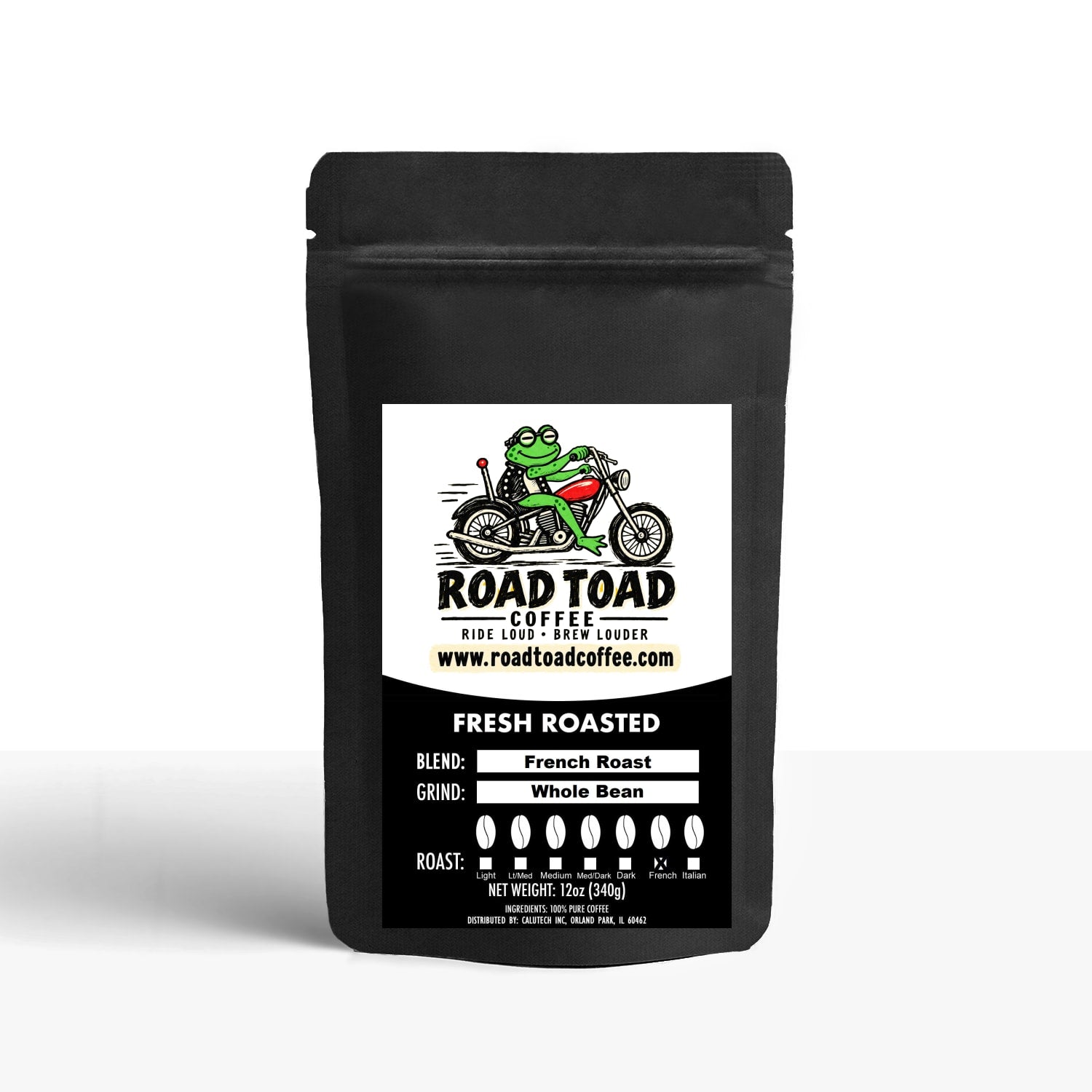 Bag of French Roast Coffee from Road Toad Coffee