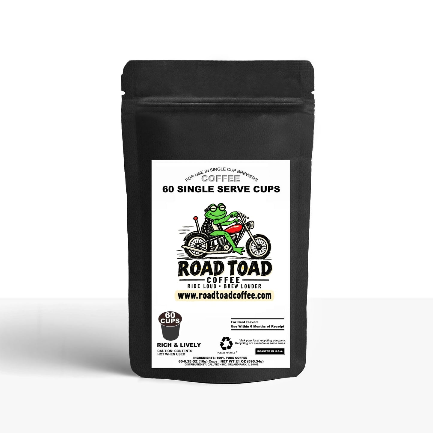 Road Toad Coffee 60 Pack Single Serve Coffee Capsules