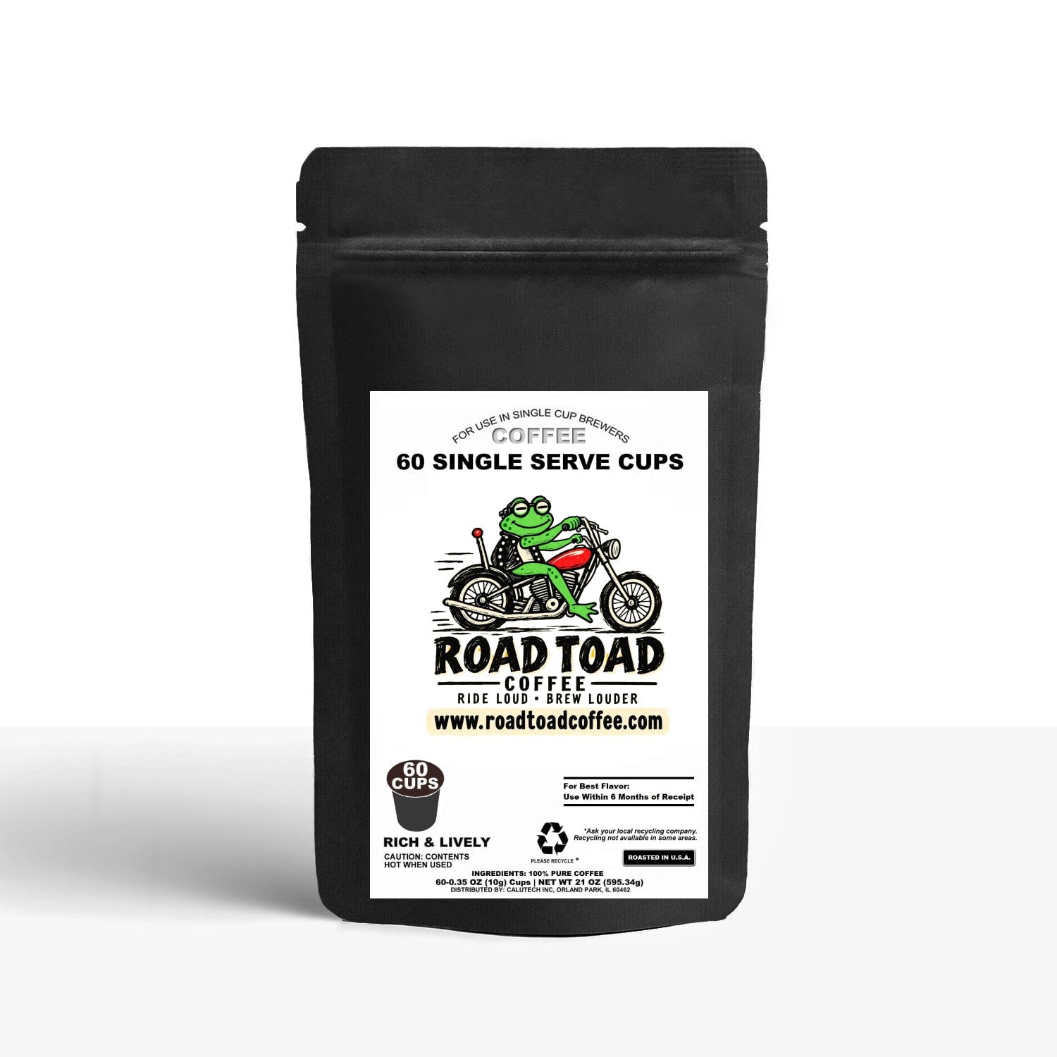 Road Toad Coffee 60 Pack Single Serve Coffee Capsules