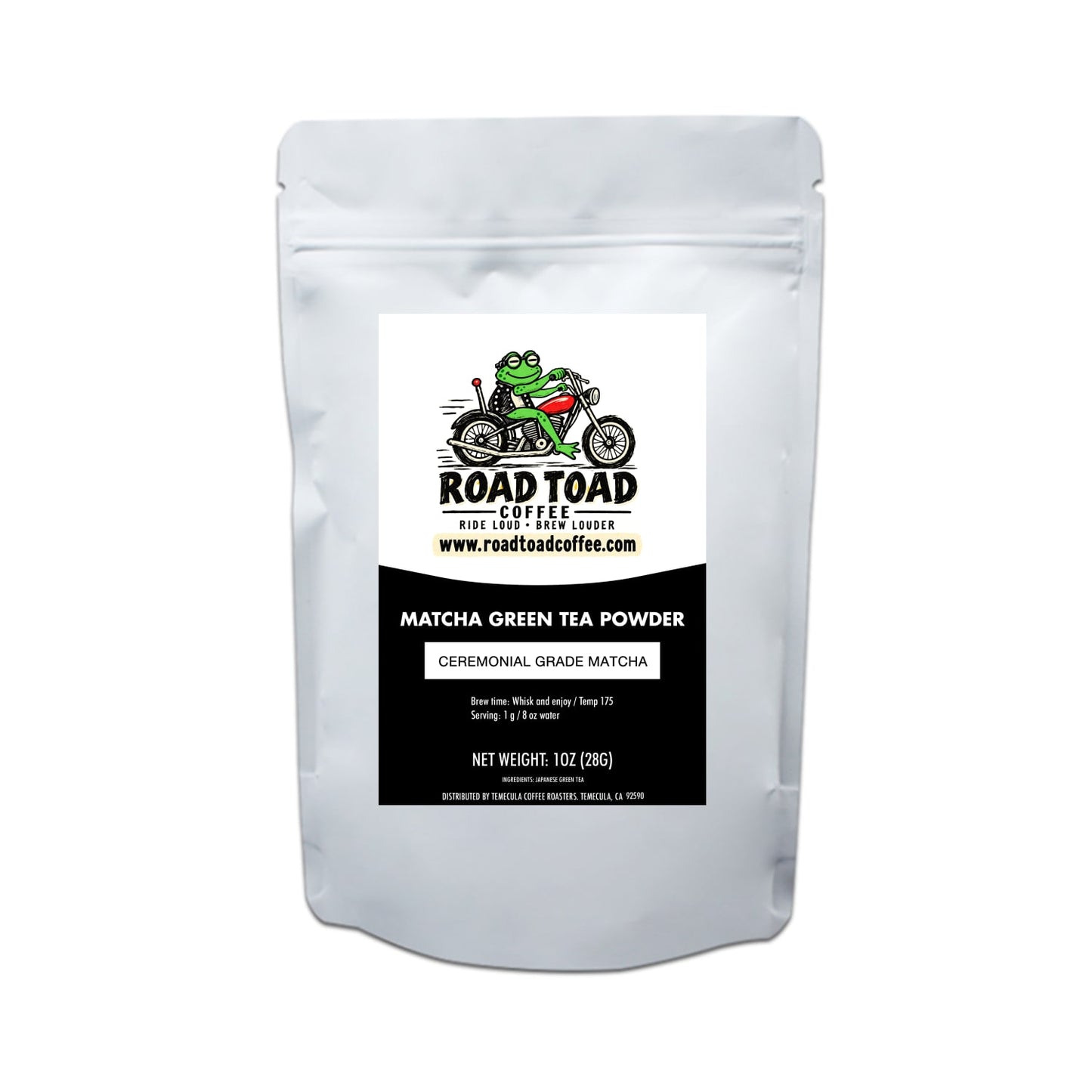 Bag of Matcha Green Tea from Road Toad Coffee
