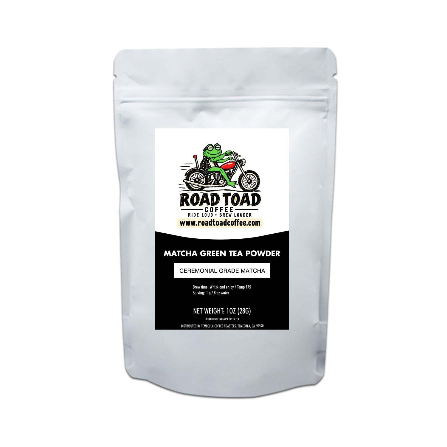 Bag of Matcha Green Tea from Road Toad Coffee