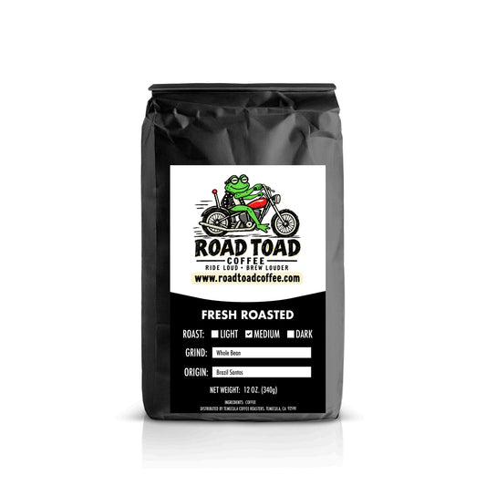Bag of Brazil Santos Single Origin Coffee from Road Toad Coffee